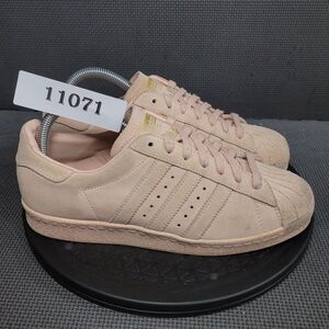 Adidas Mi Superstar Shoes Womens Sz 7.5 Pink Suede Sneakers